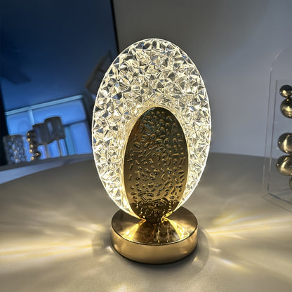 FeatherLamp - USB Touch Bordslampa med Påfågelfjäderdesign, Oändligt Dimbar LED Ljus
