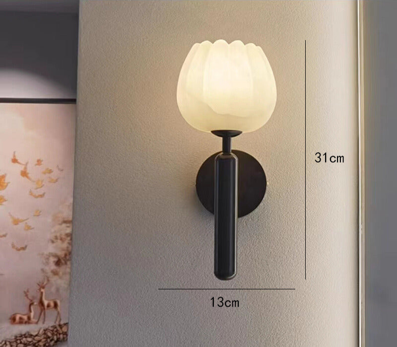 LuxeLicht - Romantisk Vägglampa med Marmorfinish