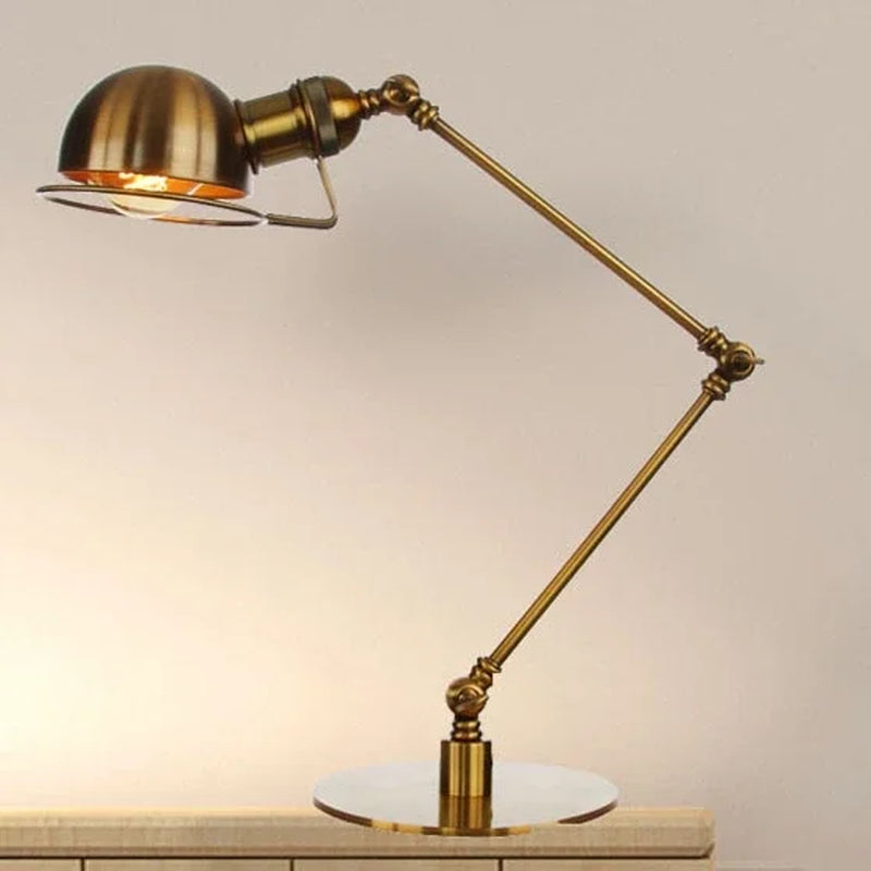 LuxRoyale Dekorativ LED Retro Brons Rocker Bordslampa
