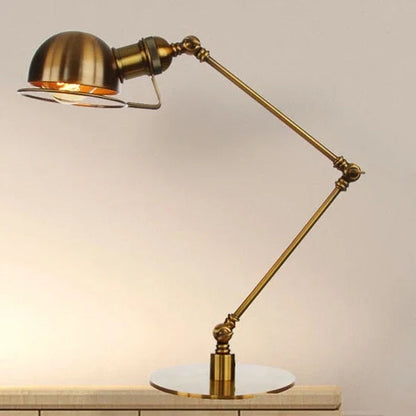 LuxRoyale Dekorativ LED Retro Brons Rocker Bordslampa