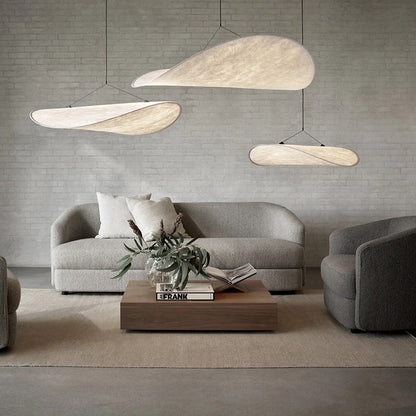 LunaLux Modern LED Taklampa i Metall och Konstsilke i Vitt för Sovrum