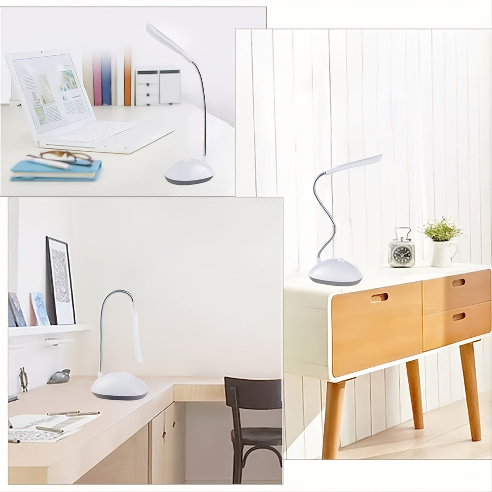 FlexiGlow - LED Svanhals Skrivbordslampa på AAA Batterier för Ögonskydd