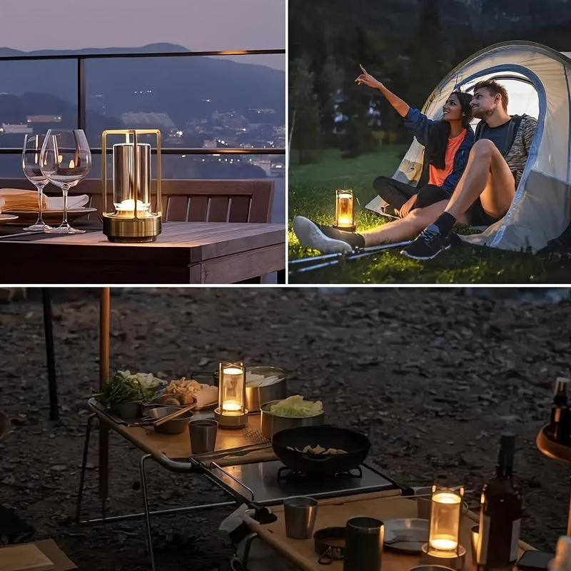 LumiCrystal - Uppladdningsbar LED Kristall Bordslampa med Touch Kontrollpanel