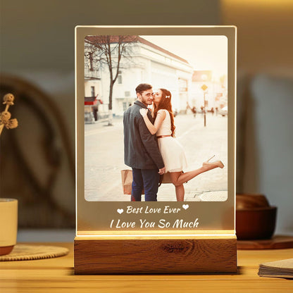 Digital Fotoram Akryl Ljus Nattlampa