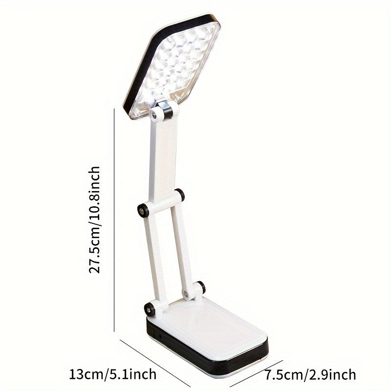BrightFlex - Oogskyddande LED Bordslampa med Fällbar Svängarm, Batteri och USB Dubbel Matning