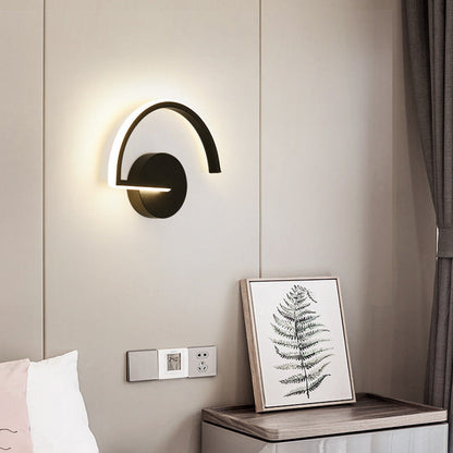 Modern LED Vägglampa Svart/Vit Metall