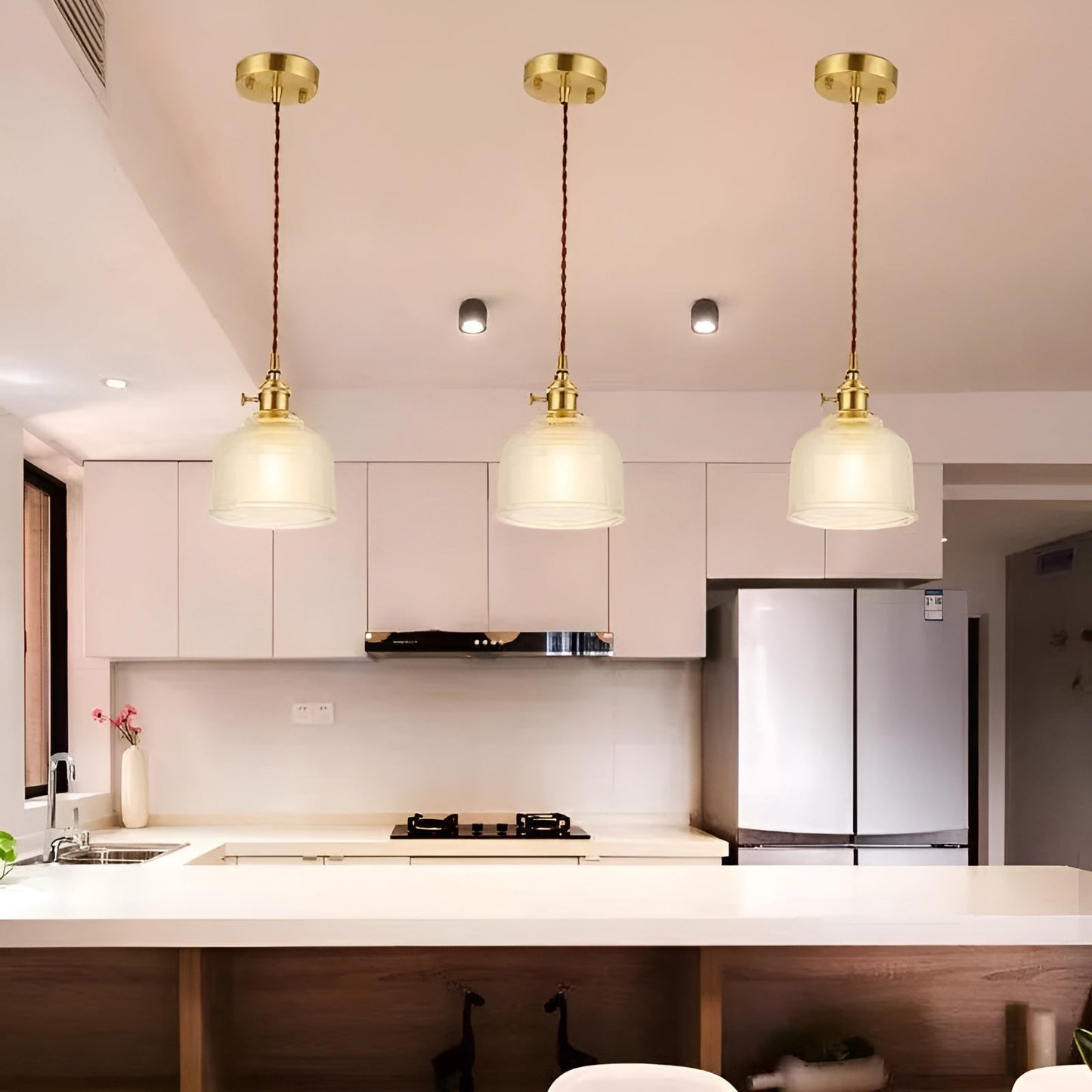 Retro pendel ljus av glas – Stilig hängande lampa för mysiga utrymmen