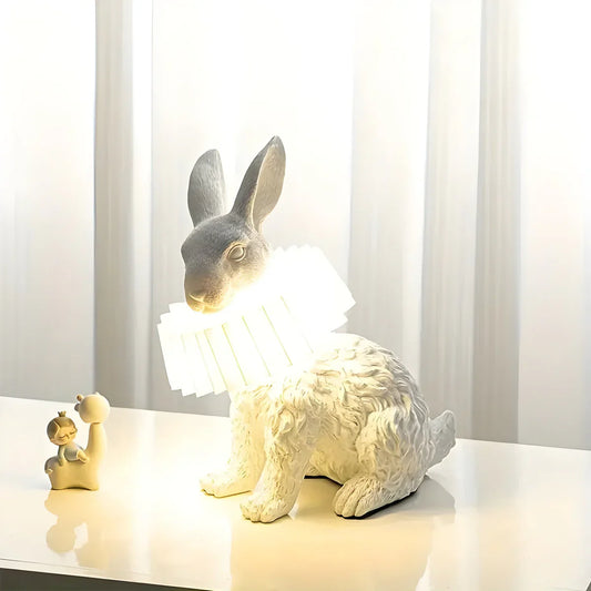 RabbitGleam - Konstnärlig Modern Kanin Bordslampa