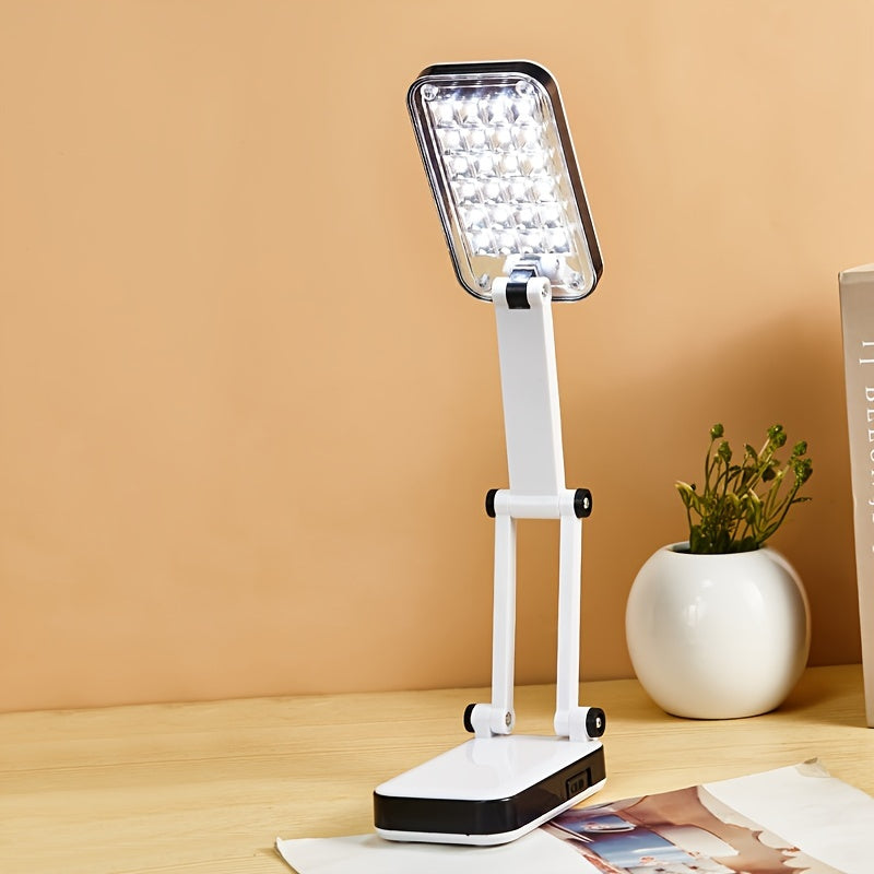 BrightFlex - Oogskyddande LED Bordslampa med Fällbar Svängarm, Batteri och USB Dubbel Matning