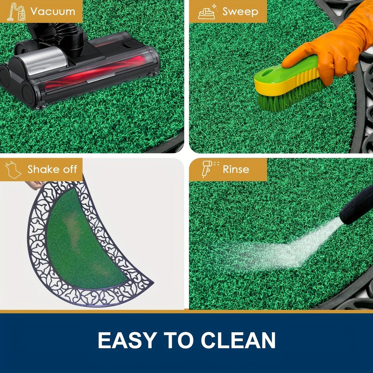 Tung PVC Dörrmatta – Halkfri och Absorberande för Stora Dörrar