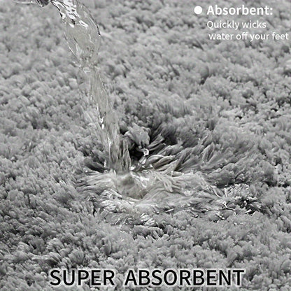Premium Super Soft Badmatta - Absorberande, Halkfri och Bekväm för Badrummet