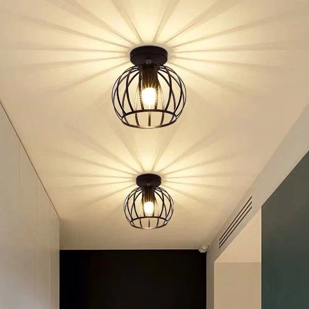 Modern Loft-style taklampa med öppen burdesign
