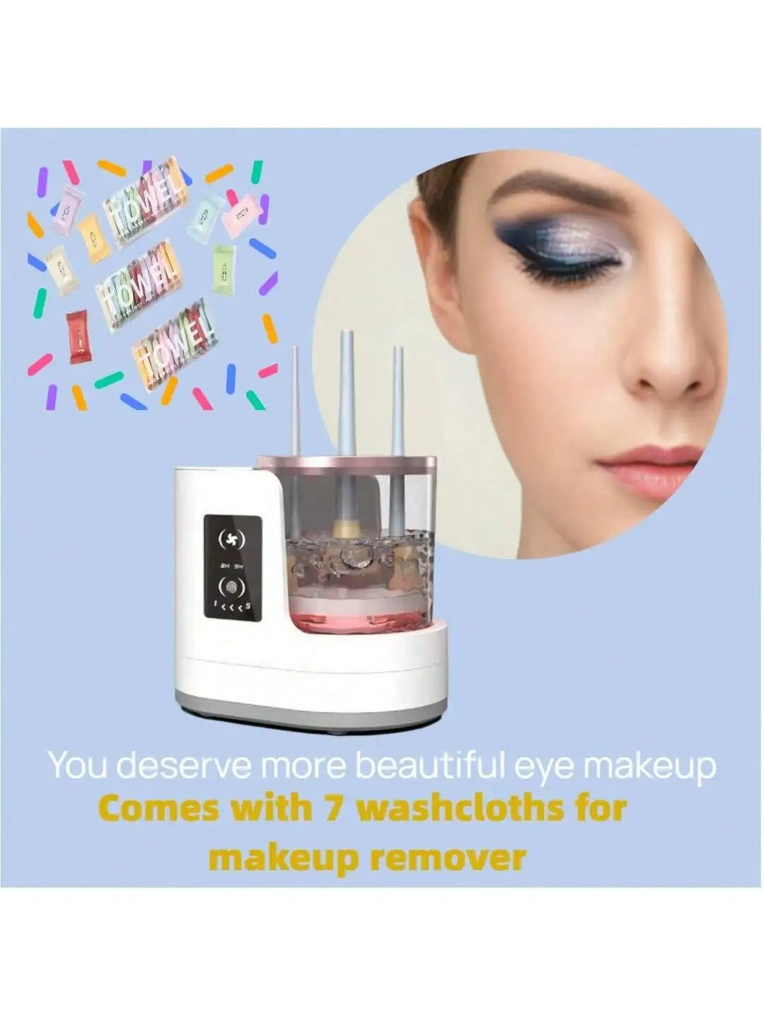 Uppgraderad uppladdningsbar elektrisk sminkborst rengörare