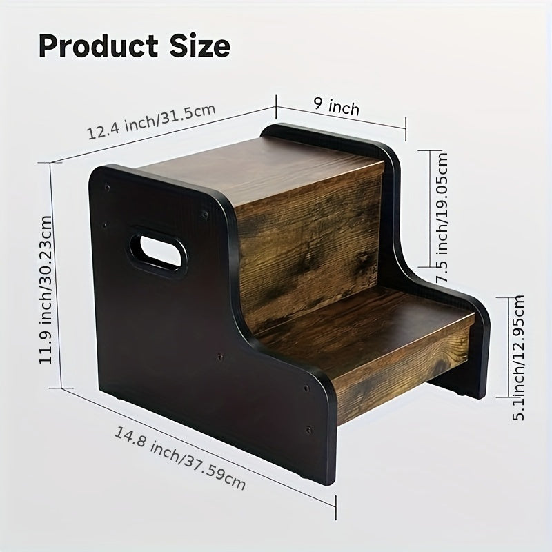 Rustik Trä Stapelbar Pall - För Bekvämlighet och Säkerhet