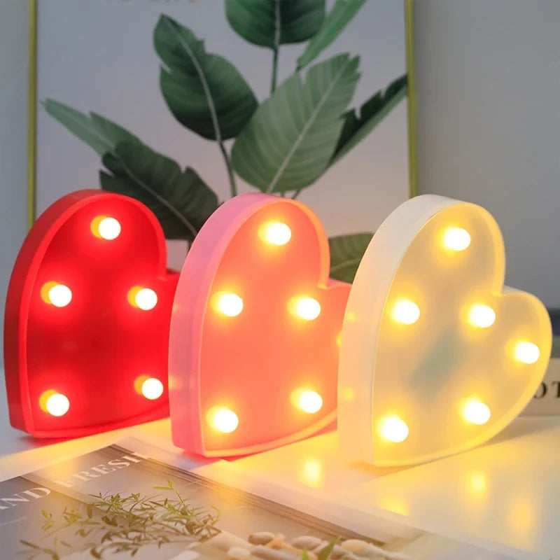 LED bokstäver, siffror och symboler – Ljusdekoration med varmt vitt ljus för fester och bostadsutrymmen