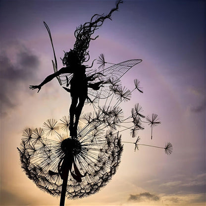 Metall-Dandeljon – Dekorativ, Filigran Fe-dekoration för Trädgård