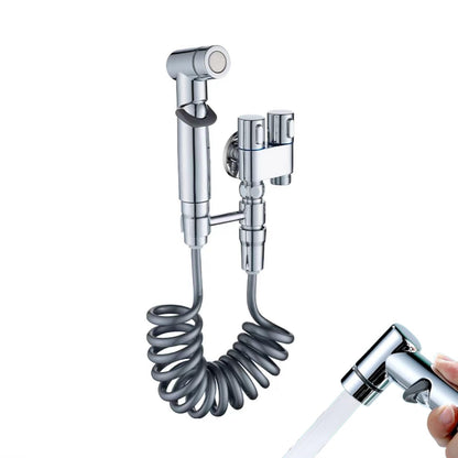 AuriJet rostfritt stål bidetsprayer – toalett-dusch med tryckreglering &amp; ergonomiskt handtag