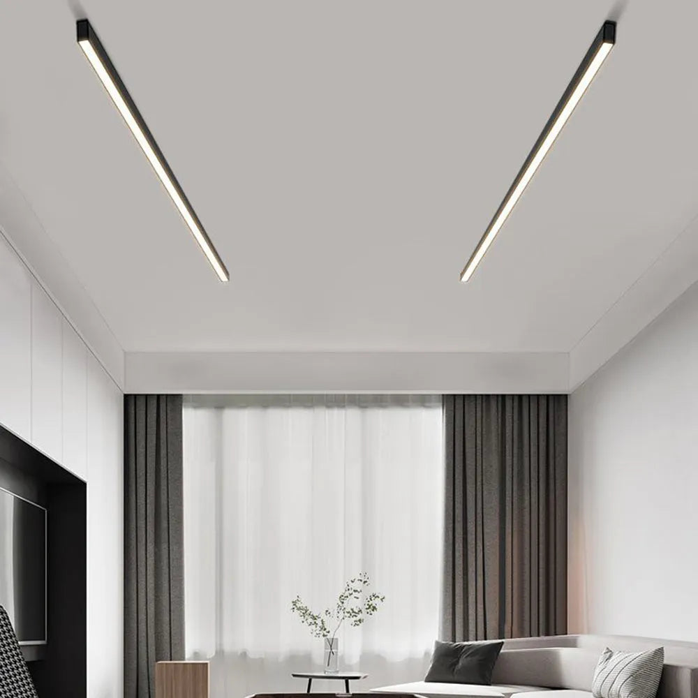 LED taklampa modern svart metall design