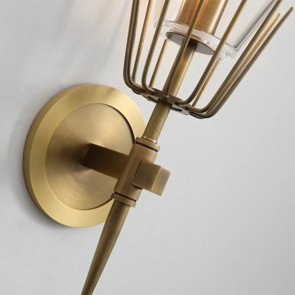 Vägglampa Modern Mässing Glas Sconce