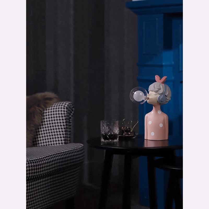 Nattljus med bubbeleffekt – USB Bubble Girl Ornament bordslampa för ett mysigt hem