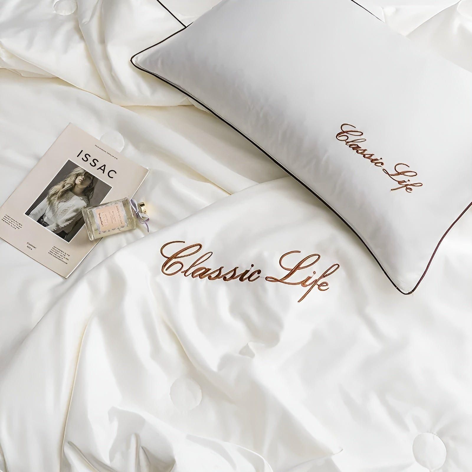 SummerSilk Filt - Mjuk Kylande Broderad Sidenfilt