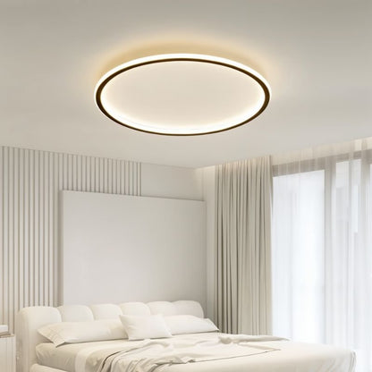Ultra-tunn modern taklampa | Flush Mount LED för låga tak | Rund &amp; dimbar