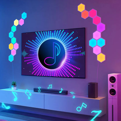 Lunexa Hexa | Moduler LED-väggpaneler med touch- och färgkontroll