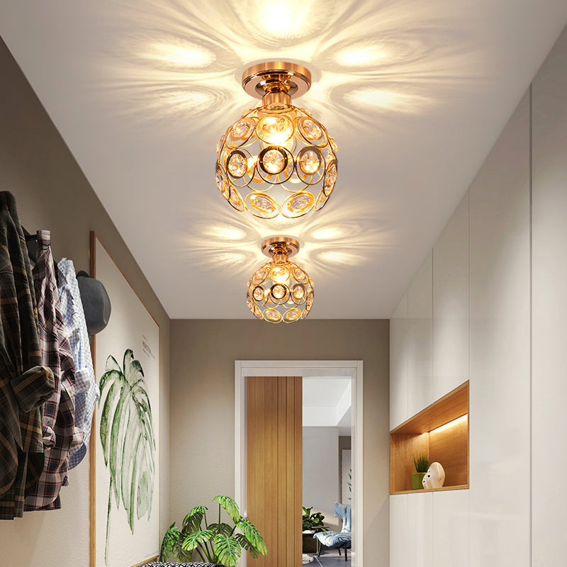 Luxe Kristalltaklampa för Hallen