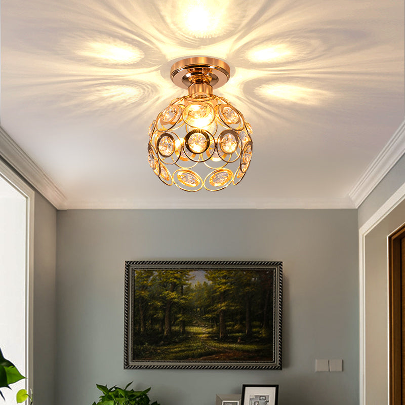 Luxe Kristalltaklampa för Hallen