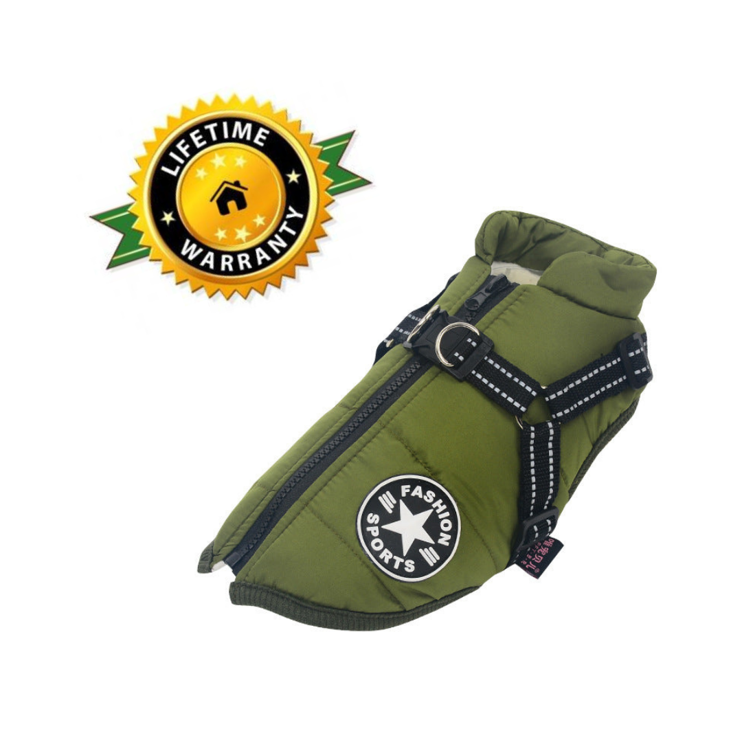 WoofGuard™ - Vattentät vinterjacka med integrerad sele