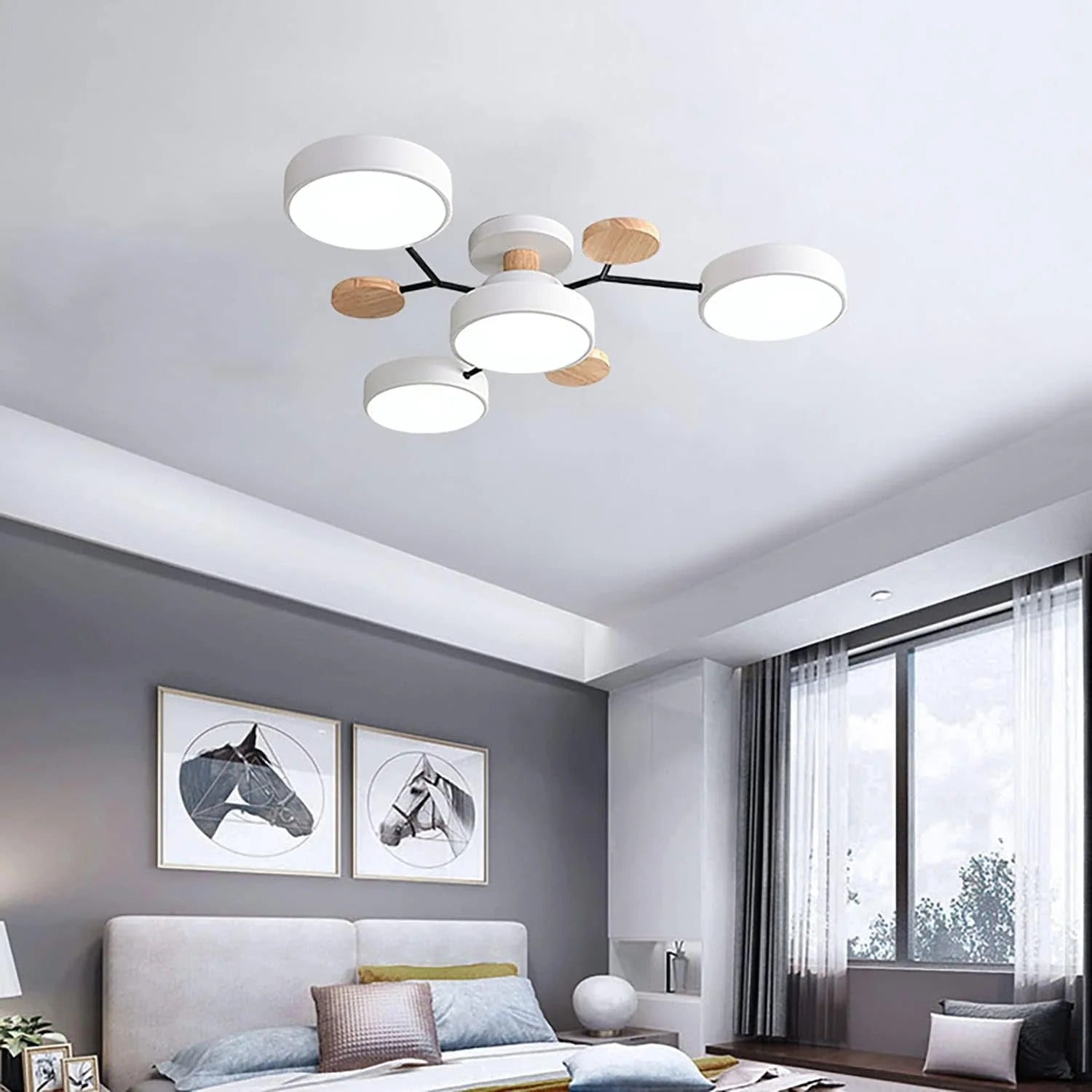 Samtida Semi-Flush LED Taklampa
