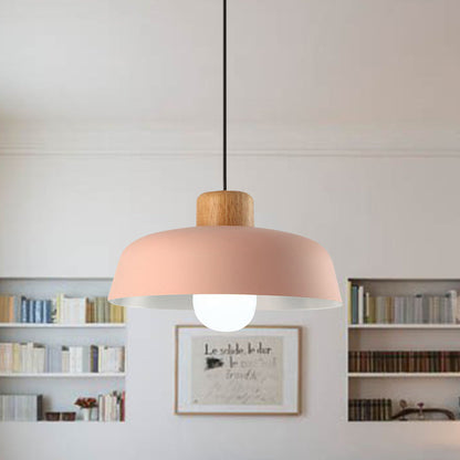 Nordic Creative Pendant Light | Naturligt Trä &amp; Aluminium | Modern Hemljus | 11.81 x 5.51 in | Brick by Brick