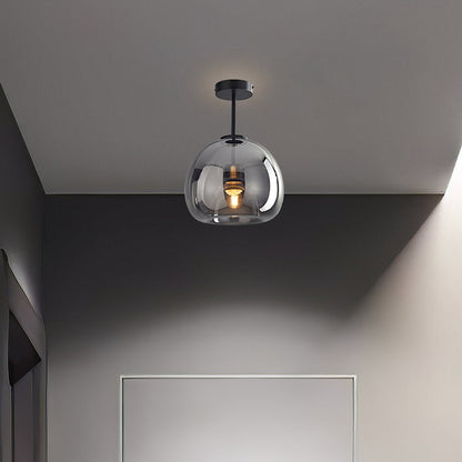 Moderna Taklampor med Retro Koppar och Glasdesign