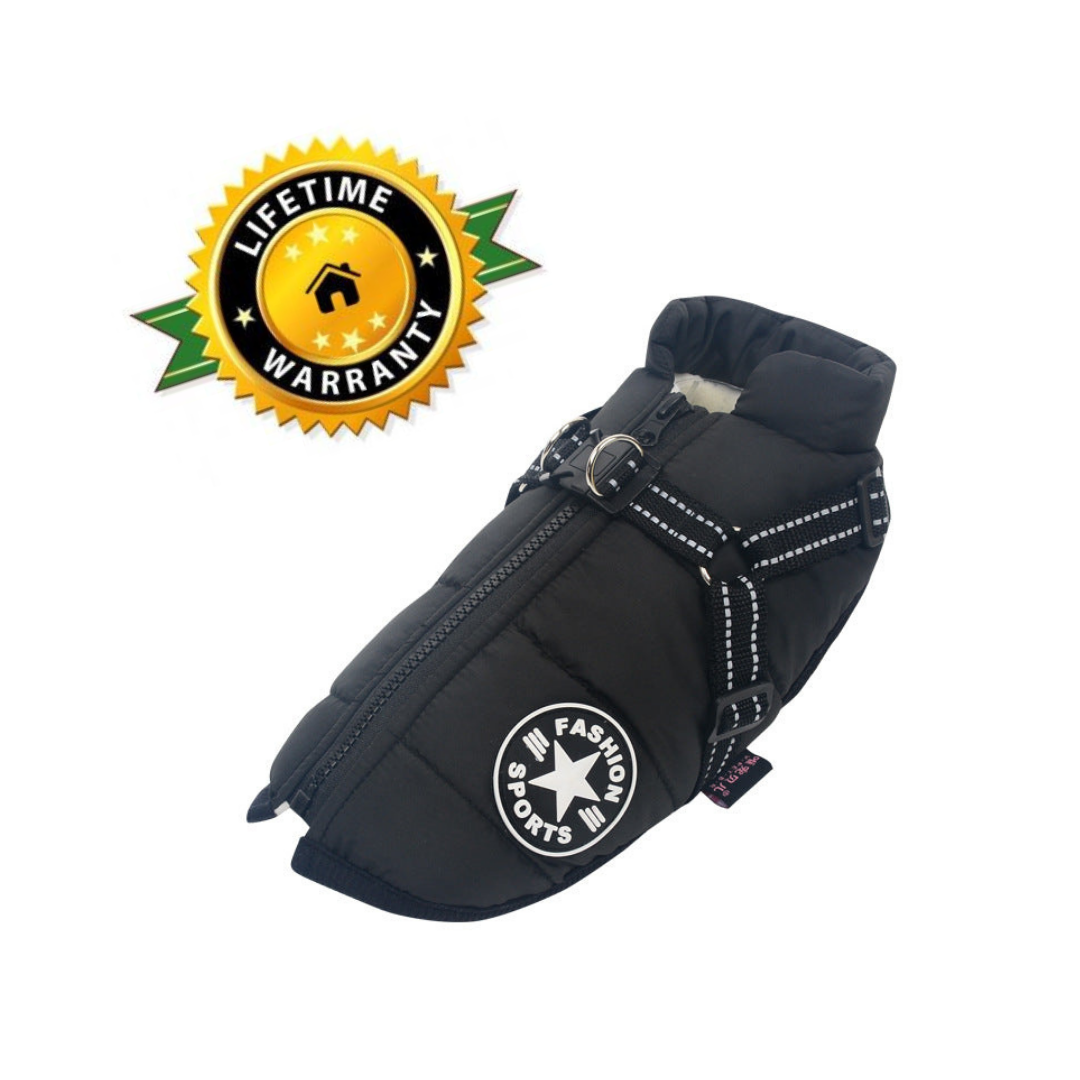 WoofGuard™ - Vattentät vinterjacka med integrerad sele