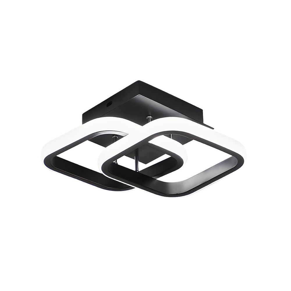 Metall Vit LED Taklampa | Järn &amp; Akryl | 9,5&quot;–9,8&quot;x4,72&quot;-7,87&quot; | Modern Minimalist Belysning | Brick by Brick