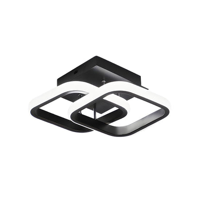 Taklampa med LED Svart metalram