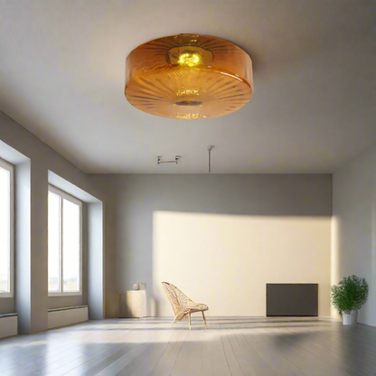 RadiantAura – Solstråle glasloftslampa för elegant belysning och stilfull inredning