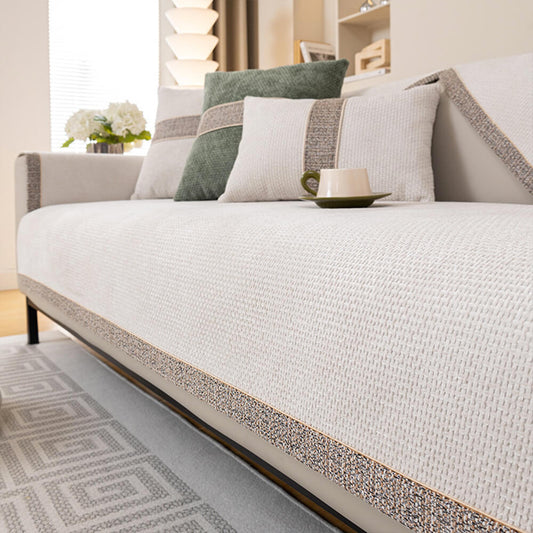 Hela säsongen Modern Tweed Vävd Chenille Anti-Halk Täcke