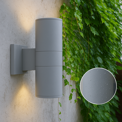 Utomhusvägglampa med svart aluminiumfinish