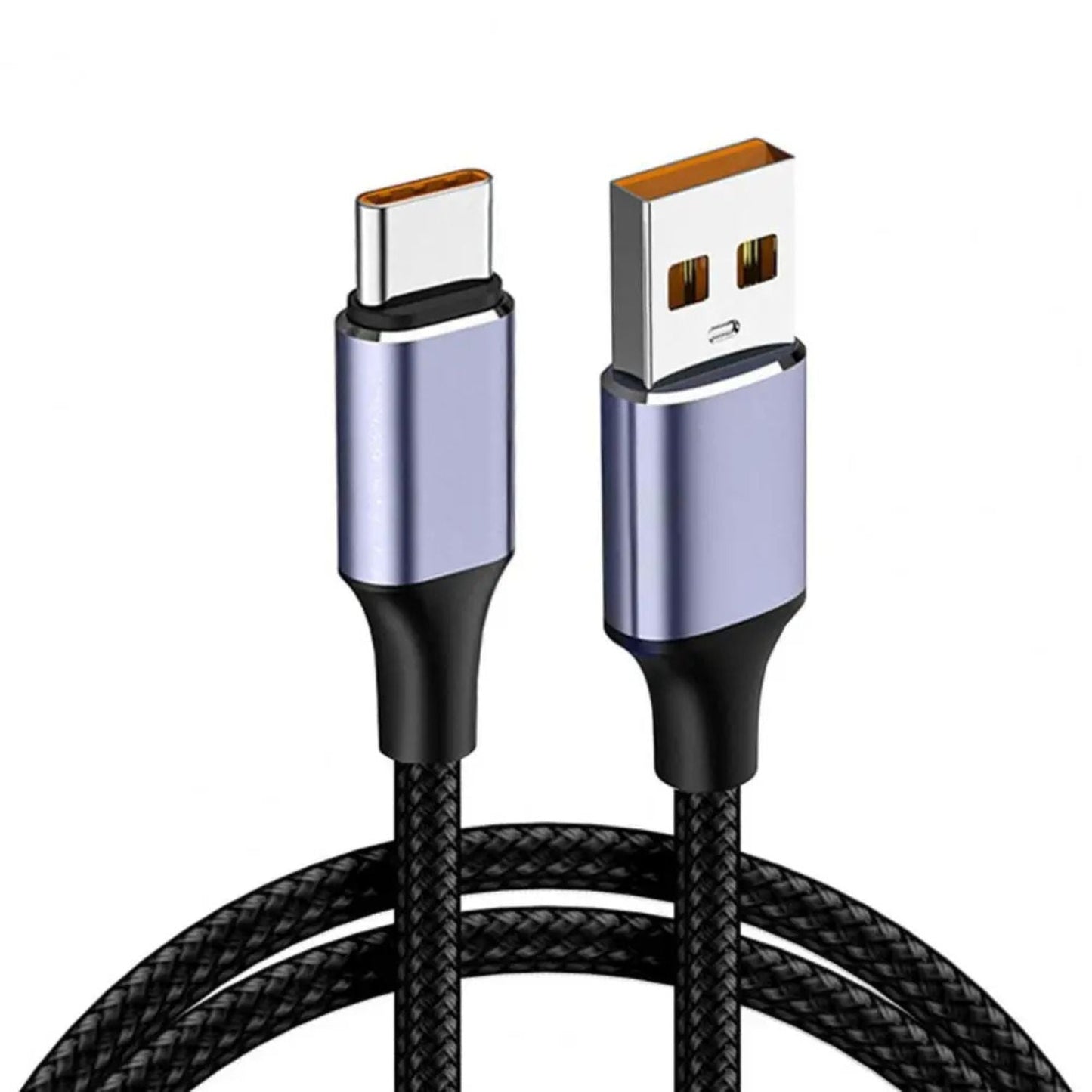 USB C Kabel Snabbladdning Flätad Sladd