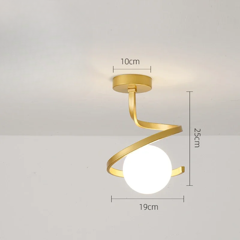 Carvallo - Modern LED-taklampa med elegant spiraldesign för vardagsrum och hall