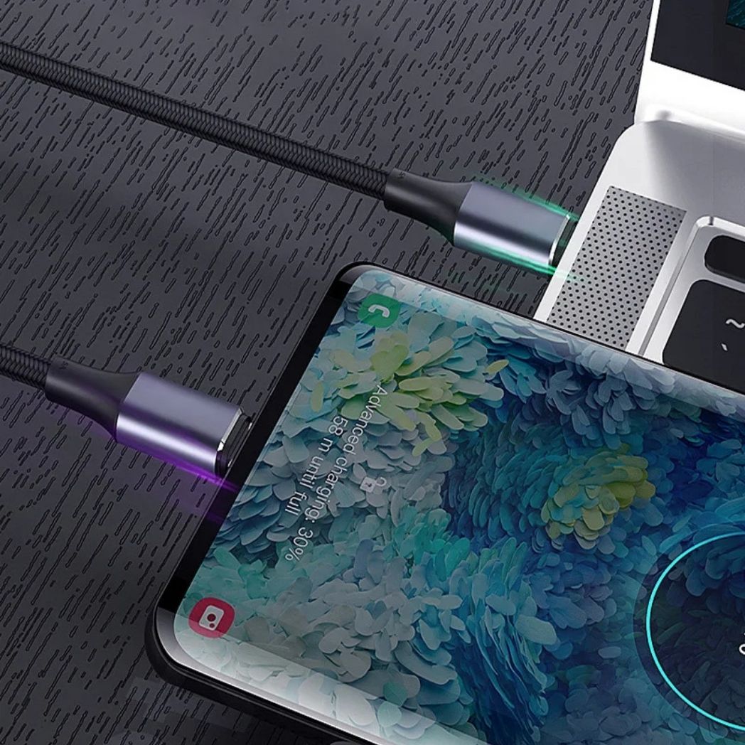 USB C Kabel Snabbladdning Flätad Sladd