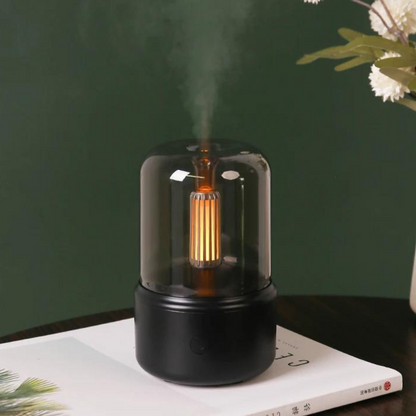 Luxora Retro Aromadiffusor med Nattljus - USB Eterisk Olja Luftfuktare för Hem och Kontor