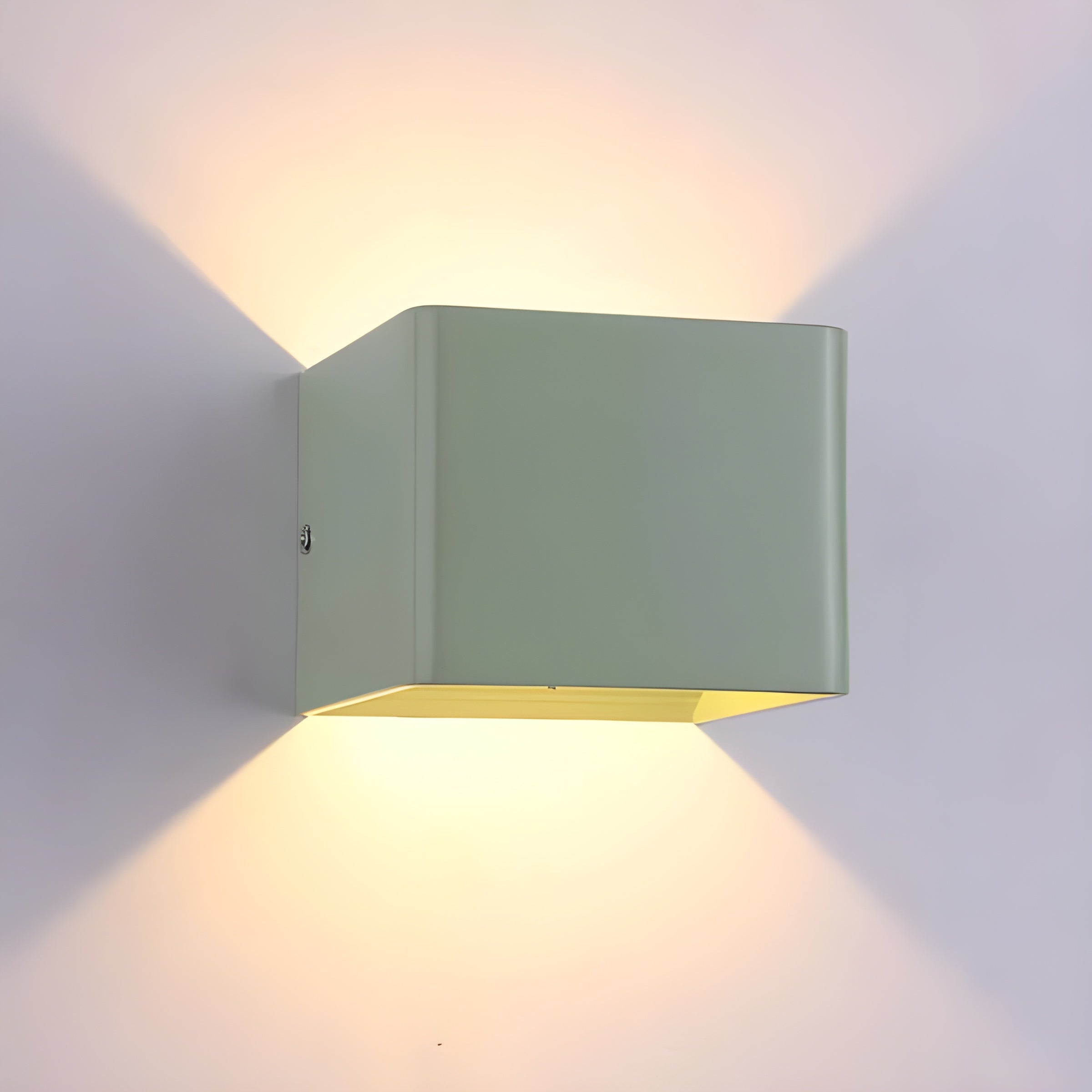 LED vägglampa i kubform – Modern i aluminium | För inomhus- och utomhusbruk