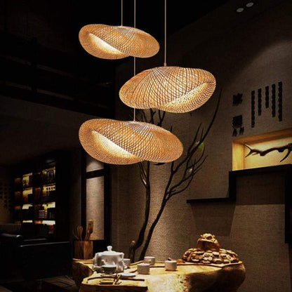 ZenBamboo LED Hänglampa Bollar av Bambu för Sovrum