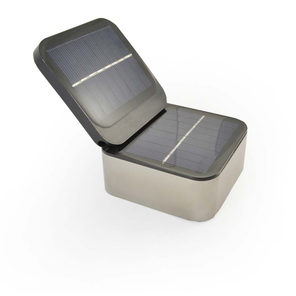 Vägglampa rostfritt stål solenergi utomhuslampa