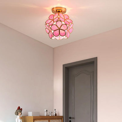 BlossomLight - Elegant Glaskrona med Blomsterdesign