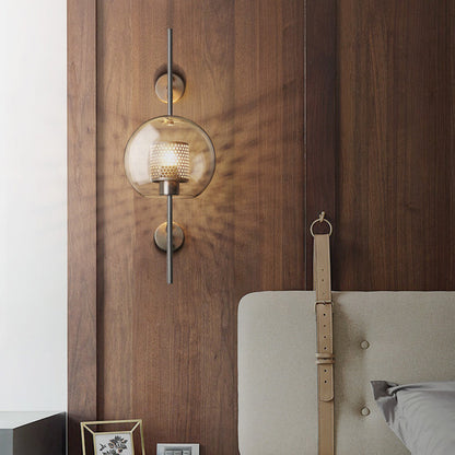 Oneal Industriell LED Vägglampa - Silver/Guld - Inomhus - Metall/Glas