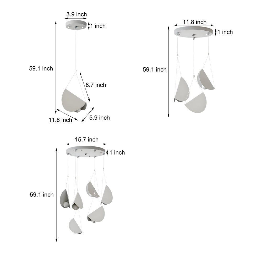 1/3/6-Ljus Minimalistisk Linje Vit Glider Taklampa