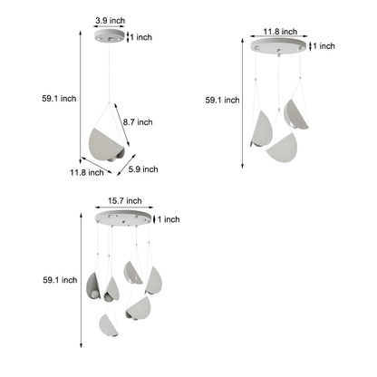 1/3/6-Ljus Minimalistisk Linje Vit Glider Taklampa